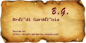 Bródi Gardénia névjegykártya